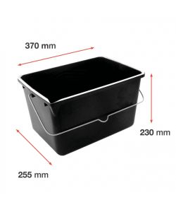 Nespoli Secchio Pittura 15 Litri Plastica Nero con Manico per Verniciatura
