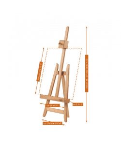 Cavalletto da Tavolo a Lira in Faggio Massiccio Regolabile 32 cm