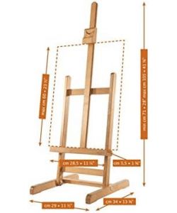 MABEF Cavalletto da Tavolo Pieghevole in Legno Marrone 29x34x71 cm