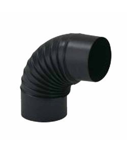 Gomito Smaltato a 90 10 cm Nero Opaco Aeternum Ala