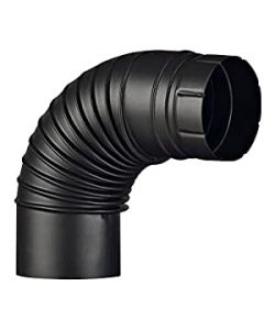 Gomito Smaltato a 90 10 cm Nero Opaco Aeternum Ala