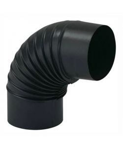 Gomito Smaltato a 90 10 cm Nero Opaco Aeternum Ala