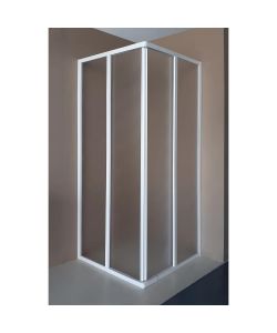 Box Doccia Angolare Scorrevole Bianco Acrilico 68-79x186 cm