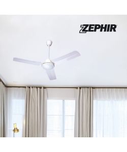 Zephir Ventilatore da Soffitto 3 Pale Metallo Bianco 92 cm 5 Velocit�
