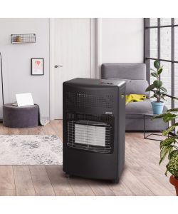 Zephir Stufa a Gas Infrarossi - Nera - 4,2 kW - Potenza Regolabile