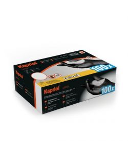 Kapriol Guanti da Lavoro D6000 Nitrile Nero Monouso TG L - 100 pezzi