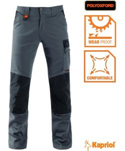 Kapriol Pantalone da Lavoro Tenere Pro Cargo Grigio/Nero XL