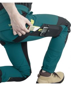 KAPRIOL Pantaloni da Lavoro Elasticizzati Grigi con Tasca Cargo L