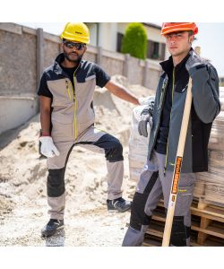 Kavir Pantalone da lavoro verde e nero S