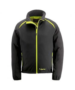 Kapriol Giacca Softshell Dynamic Uomo Nero Giallo Fluo Taglia XXL