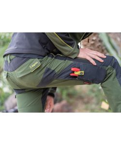 Kapriol Pantaloni Dynamic Giardiniere Verde/Nero TG.S Slimfit Idrorepellenti