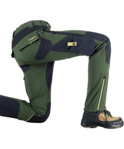 Kapriol Pantaloni Dynamic Giardiniere Verde/Nero TG.S Slimfit Idrorepellenti