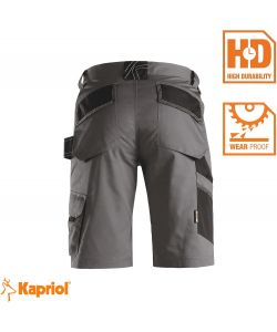 KAPRIOL Pantaloni Corti da Lavoro SLICK Grigi L - Heavy Duty Cotone