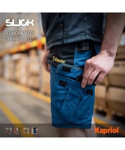 Kapriol Pantalone da Lavoro Slick Corto Grigio Multitasche TG.XL