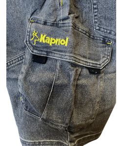 KAPRIOL Pantaloni Corti Jeans Nimes Grigio XL con Tasche Resistente