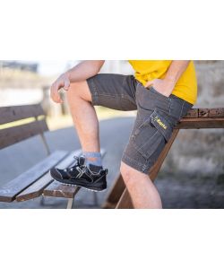 KAPRIOL Pantaloni Corti Jeans Nimes Grigio XL con Tasche Resistente