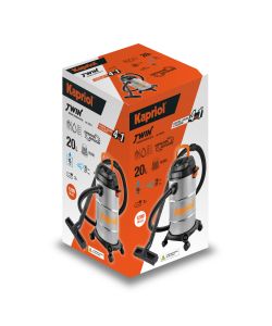 Kapriol Bidone Aspiratutto Twin 4in1 20L 1200W Aspirazione Cenere Liquidi