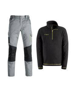 Kapriol Kit Pantalone Grigio e Felpa Micropile Nero Taglia M Lavoro