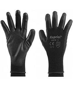 Kapriol Guanti da Lavoro Skin - 12 Paia Nero Taglia Unica Misura 10