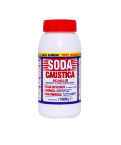 Soda Caustica in Scaglie 1 kg - Sgrassante per Scarichi e Sverniciatore