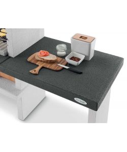 Barbecue Ravello in muratura grigio - Griglia regolabile 166x59x173 cm