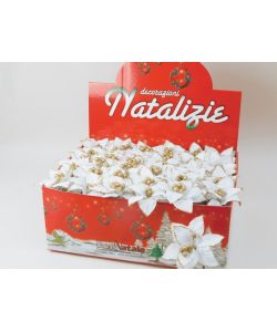Stella di Natale con Stelo 48 cm - Avorio - Decorazione Natalizia