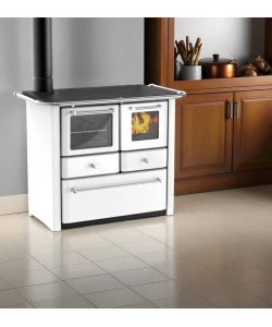 Lincar Cucina a Legna Gaia 4,5 Bianca con Forno a Vista - 7,36kW