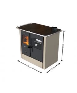 Lincar Cucina a Legna Nada 4,5 Cappuccino 9,33kW - 98x62x85 cm