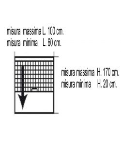 Zanzariera Verticale in Alluminio Marrone - 100 x 170 cm