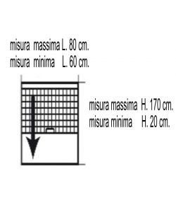 Zanzariera Verticale in Alluminio Bianco - 80 x 170 cm