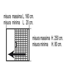 IRS Zanzariera Orizzontale a Molla Bianca 160x250 cm - Facile Installazione