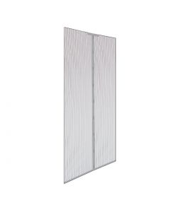 IRS Zanzariera Magnetica Riducibile 140x240 cm Grigio - Poliestere, Facile Montaggio