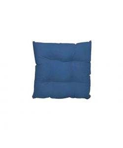 Morbiflex Cuscino Coprisedia Blu Bordato 40x40x4.5 cm con Laccetti