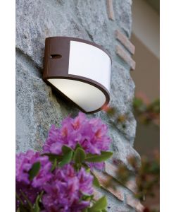 SOVIL Umbe Applique in Alluminio Marrone E27 IP54 Esterno Sostenibile