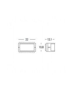 SOVIL Umbe Applique in Alluminio Marrone E27 IP54 Esterno Sostenibile