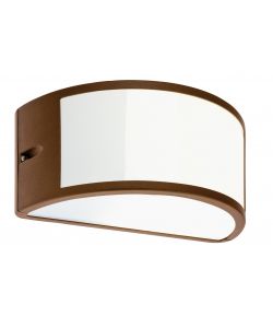 Applique da esterno Umbe Corten E27 in alluminio IP54 - 25x13,2x12 cm