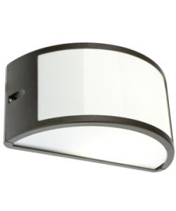 Applique da esterno Umbe Grigio E27 in alluminio IP54 - 25x13,2x12 cm