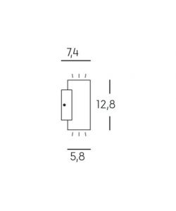 Applique Sino Grigio 3W+3W LED 4000K