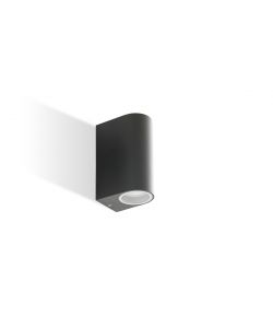 Sovil Applique da Esterno 2 Luci GU10 Grigio in Alluminio Moderno