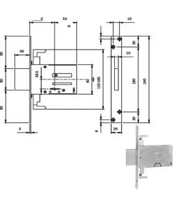 Serratura Infilare Ferro Dm E70 Ka 663704N.K Iseo