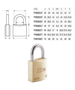 Lucchetto Ottone Mm 30 Ka City Iseo