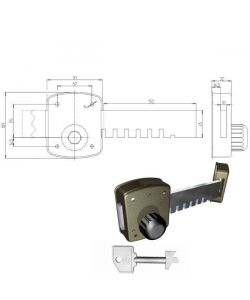 Serratura Ferroglietto Pompa 4 Mandate 1500L Cr