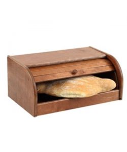 Portapane Legno Serrandina Noce      Cm 39X25 H 17
