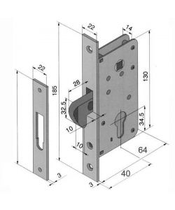 Serratura Inf.Legno 026.30.00.0 Welka