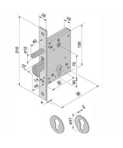 Serratura Inf.Ferro              057.50.00.0 Welka