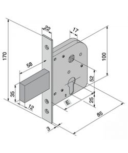 Serratura Inf.Ferro              070.50.00.0 Welka