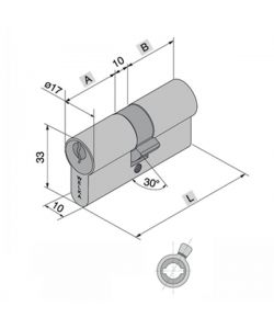 Cilindro Infilare 66-22-34 700.22.34 Welka
