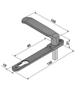 Maniglia Placca Nylon 086.00.04.0 Welka