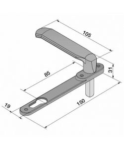 Maniglia Placca Nylon 086.00.04.0 Welka