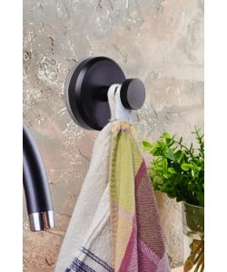 Gancio a Ventosa Stick&Lock Grigio 1 gancio 5 Kg